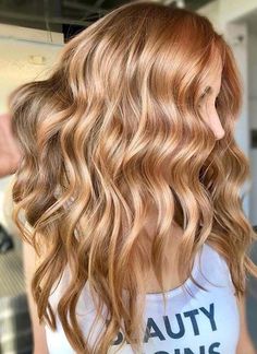 Golden Hair Color, Champagne Blonde Hair, Red Blonde, Red Blonde Hair, Face Shape Hairstyles, Blonde Curly Hair, Really Long Hair, Shorter Hair, Golden Red