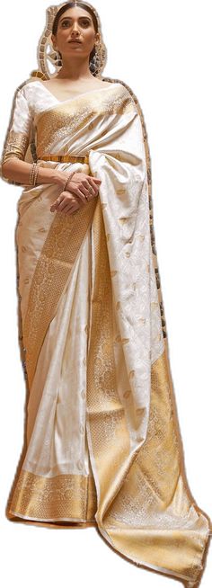 Anarkali Style Cream Silk Saree, Cream Art Silk Saree, Traditional Drape Art Silk Blouse Piece In Cream, Bollywood Style Cream Raw Silk Saree, Off White Silk Saree For Festivals, Off White Silk Saree For Wedding, Off White Blouse Piece For Wedding And Festivals, Off-white Silk Saree For Festivals, Cream Raw Silk Saree