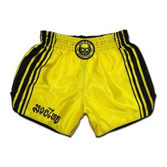 Size Detail XS   Waist  24-30 S     Waist  26-32 M    Waist  28-34 L     Waist  30-36 XL   Waist  32-38 XXL Waist  34-42 Yellow Sporty Bottoms For Outdoor, Sporty Yellow Bottoms For Outdoor, Sporty Yellow Athletic Shorts With Short Leg, Sporty Short Pants For Sports, Sporty Yellow Shorts For Training, Sporty Short Pants For Outdoor, Sporty Short Outdoor Pants, Yellow Training Shorts, Muay Thai Shorts