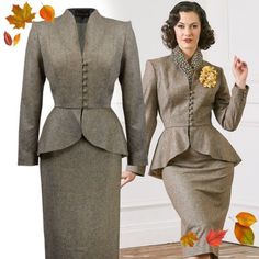 Brand New With Tags. Both Size 14. Bust Measures 20 Inch Flat, Waist On The Skirt 16 Inches Flat. Coat And Suit, Vintage Outfits 60s, Old Hollywood Dress, Pencil Skirt Suit, 1940s Jacket, 1950 Women, Tea Gown, Hollywood Dress, Skirt Suit Set