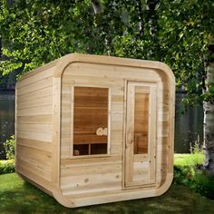 Dundalk - Canadian Timber Luna Outdoor Sauna CTC22LU - Main Eastern White Cedar, Electric Sauna Heater, Sauna Kit, Indoor Sauna, Sauna Heater, Membrane Roof, Traditional Saunas, Barrel Sauna, Sauna Accessories