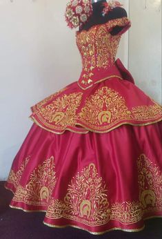 Mexican Outfits, Quincenera Dresses, Mexican Quinceanera Dresses, Quinceañera Dresses, Quinceañera Ideas, Paper Dresses, Quince Dresses Mexican