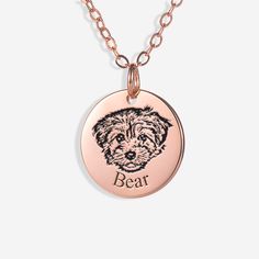 Materials: Medical Grade 316L Stainless Steel or Pure 18k Gold/Rose Gold Plating Necklace Length: Adjustable 14"-16" Chain Style: Cable Chain Clasp Style: Lobster Clasp Personalized Engraving: We laser engrave your pet’s photo on a pendant Packaging: Comes in a Blue Velvet Jewelry Box (Ready to Gift)