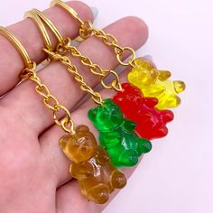 Handmade Gummy Bear Keychains! These Are Super Cute! Choose Any Color You Want Or Get A Variety Pack! Keychain Attachment Come In Gold Or Rose Gold. Great For Friend Groups, Siblings, Etc. This Is A Bulk Wholesale Order Of 10! Colors: Blue Green Pink Red Yellow Orange Honey Purple Pottery Barn Duvet Cover, Pottery Barn Duvet, Calvin Klein Set, Born Boots, Friend Groups, Orange Honey, Mickey Mouse Ears Headband, Mouse Ears Headband, Gummy Bear