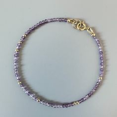 Tiny Amethyst Bracelet Dainty Amethyst Jewelry 2mm Purple - Etsy Purple Crystal Bracelet, 6th Anniversary, Amethyst Jewelry, Amethyst Bracelet, Purple Crystals, February Birth Stone, Crystal Bracelets, Amethyst, Birthday Gifts