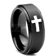 Christianity Ring, Christian Ring, Cross Ring, Jesus Christ Ring, Christ Ring, Jesus Cross Ring, Ichthys Ring, Jesus Ring, Christian Cross Ring, Christian Cross Jewelry, Religion Ring, Black Tungsten Ring, Christian Cross Jewelry, Black Tungsten Wedding B Matching Couple Ring, Jesus Ring, Christian Ring, Gold Tungsten Wedding Bands, Mens Black Ring, Black Zirconium Ring, Matching Couple Rings, Black Tungsten Wedding Band, Black Engagement Ring