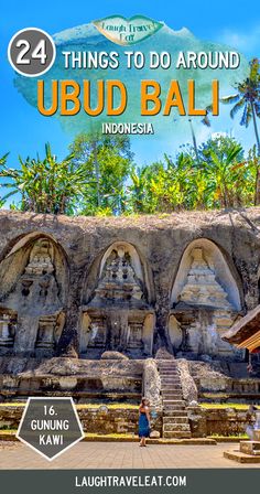 an advertisement for ubud bali with the caption saying, things to do around ubud bali