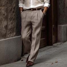 Season:Spring  Summer; Fabric:Linen Cotton Blend; Gender:Men's; Style:Basic,Fashion; Occasion:Holiday,Daily,Casual; Fit Type:Regular Fit; Function:Breathable,Comfort; Waistline:Mid Waist; Pattern:Plain; Design:Front Pocket,Straight Leg,Button; Brand:OUKU; Pants Type:Linen Pants,Summer Pants; Fly Type:Button; Front page:FF; Listing Date:12/20/2023; Hips:; Length:; Waist:; Fit US Size:; Fit UK Size:null; Fit EU Size:null Slim Fit Pants With Button Closure For Spring, Business Casual Summer Pants With Buttons, Spring Slim Fit Pants With Button Closure, Summer Business Casual Pants With Buttons, Business Casual Trousers With Buttons, Slim Fit Trousers With Button Closure, Casual Tailored Bottoms With Button Closure, Classic Single Breasted Bottoms For Business Casual, Classic Single-breasted Bottoms For Business Casual