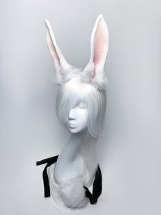 Mirko Cosplay, High Tail, Ears And Tail, Rabbit Ears, White Faux Fur, White Rabbit, Cosplay Outfits, Fashion Trend, 3 Weeks