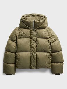 Water-Repellent Puffer Jacket | Banana Republic Beige Puffer, Green Puffer Jacket, Fur Lined Coat, Faux Fur Hoodie, Sleeveless Puffer, Black Quilted Jacket, Long Puffer Coat, Army Green Jacket, Down Puffer Jacket