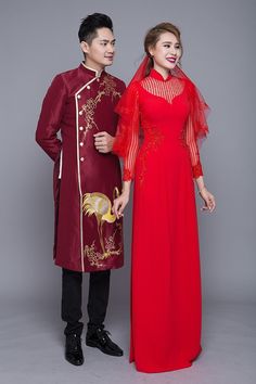 Traditional collar Material: Crepe, lace Long sleeves Type: Modern ao dai, cape Traditional Fitted Dress With Cape Sleeves, Elegant Ao Dai With Lace Sleeves For Wedding, Fitted Long Sleeve Ao Dai For Ceremonial Occasions, Elegant Wedding Ao Dai With Lace Sleeves, Ceremonial Long Sleeve Ao Dai, Elegant Long Sleeve Ceremonial Ao Dai, Long Sleeve Fitted Ao Dai For Traditional Ceremonies, Elegant Long Sleeve Ao Dai For Ceremonies, Elegant Long Sleeve Ao Dai For Ceremonial Occasions