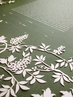 the paper is cut out to look like flowers