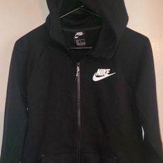 Nike Boys Full-Zip Hooded Jacket Cotton/Polyester Blend Black (Large) New Without Tags 14/16 Nike Black Hooded Jacket For Fall, Nike Black Windbreaker With Double-lined Hood, Black Hooded Track Jacket With Adjustable Hood, Nike Black Track Jacket With Adjustable Hood, Black Track Jacket With Adjustable Hood, Nike Fall Hooded Jacket With Detachable Hood, Nike Hooded Jacket With Adjustable Hood For Streetwear, Nike Black Hooded Track Jacket, Nike Black Windbreaker With Drawstring Hood