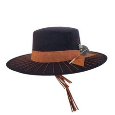 Black High Crown Hat For Fall, Black Boater Hat With Short Brim For Rodeo, Black Boater Hat For Rodeo With Short Brim, Black Bohemian Felt Hat For Kentucky Derby, Black Adjustable High Crown Fedora, Black Top Hat For Kentucky Derby And Country Events, Fitted Black Fedora For Festivals, Adjustable Black High Crown Boater Hat, Black Bohemian Fedora For Country Events