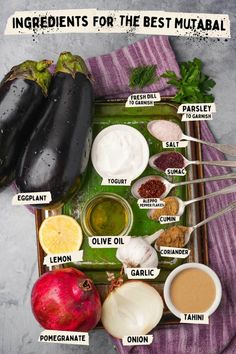 ingredients for the best muthaball recipe laid out on a tray