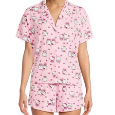 Absolutely Gorgeous Hello Kitty Sleepwear Set Size Xl Sold Out In Stores New With Tags Same Or Next Day Shipping Hello Kitty X Dear Daniel, Hello Kitty Valentines Day, Kitty Valentines, Hello Kitty Valentines, Dear Daniel, Hello Kitty Keychain, Pink Onesie, Hello Kitty Clothes, Womens Pjs