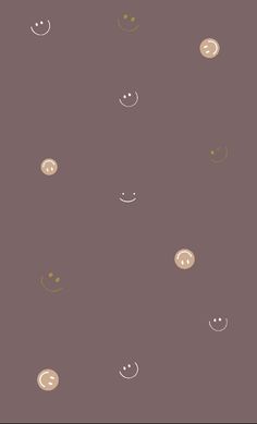 an image of many smiley faces on a purple background with white dots and yellow circles