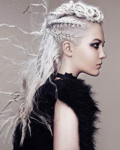 Peter Prosser Hairdressing Punk Braids, Viking Braids, Viking Hair, Temporary Hair Color, Punk Hair, Hair Shows, Creative Hairstyles, Braids For Long Hair, Box Braids Hairstyles