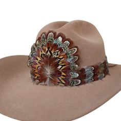 The Rowan (short) is a smaller version of our best selling hat band. Specially designed for small sized hats (6 7/8 and under) and kids hats.    100% Feather  Length: approx. 53cm (not including leather ties)  Width: 2cm  Crest dimensions: 4"w X 3.25"h Adjustable Brown Mini Hat With Short Brim, Brown Adjustable Mini Hat With Short Brim, Adjustable Brown Mini Hat With Flat Brim, Multicolor Fedora With Curved Brim For Rodeo, Adjustable Fit Brown Hat For Country Events, Adjustable Multicolor Fedora For Kentucky Derby, Kentucky Derby Adjustable Short Brim Felt Hat, Adjustable Felt Hat For Kentucky Derby With Short Brim, Multicolor Adjustable Fedora For Kentucky Derby