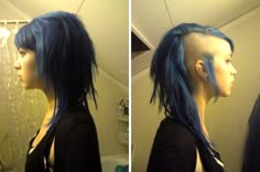 Goth Hair, Alternative Hair, Dream Hair, Aesthetic Hair, Pretty Hairstyles, Blue Hair, Hair Goals