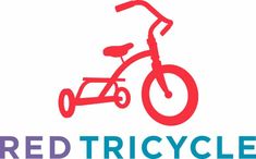 the red tricycle logo is shown on a white background