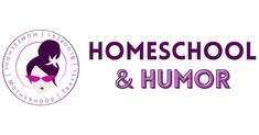 the logo for homeschool and humor, which features a woman with sunglasses on her head