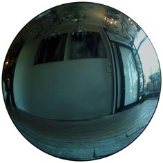 a fish eye view of the inside of a building