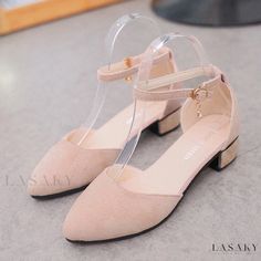 Lasaky - Women's Casual Footwear with Decorative Elements Cute Shoes Flats, Pointed Flats Shoes, Rough Heels, Shoe Image, Chic Sandals, Mid Heel Sandals, Women Flats, Woman Shoes, Womens Ballet Flats