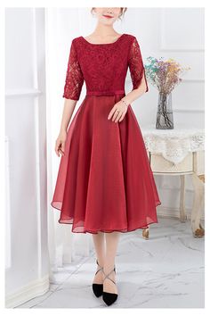 10% off now! elegant tea length party dress with lace split sleeves online. Sheprom offers formal, party, casual & more style dresses to fit your special occasions. Elegant Evening Tea Length Lace Dress, Lace Midi Dress For Banquet, Knee-length Lace Midi Dress For Banquet, Lace Knee-length Midi Dress For Banquets, Formal Tea-length Lace Dress, Elegant Midi Length Lace Dress For Prom, Formal Midi Dress With Lace Patchwork, Elegant Tea-length Midi Dress For Prom Season, Elegant Tea-length Midi Dress For Prom