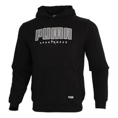 Men's Puma Athletics Casual Pullover Long Sleeves hooded Sports Black 586462-01 Sporty Outdoor Hoodie With Logo Print, Casual Puma Sports Hoodie, Casual Puma Hoodie For Sports, Sporty Puma Logo Sweatshirt For Winter, Sporty Puma Logo Hoodie For Streetwear, Winter Sporty Puma Logo Sweatshirt, Puma Logo Sports Hoodie With Long Sleeves, Puma Logo Long Sleeve Hoodie For Sports, Winter Puma Logo Long Sleeve Hoodie