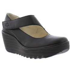 PRICES MAY VARY. Non-marking rubber outsole Breathable leather lining Cushion rubber sole Fly London Shoes, Wedge Pump, Wedge Pumps, Fly London, Ladies Of London, Womens Wedges, Material Exterior, Mule Clogs, Ballet Flats