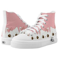 cute cat zipz shoes #zipz #tennisshoes #sneakers #athleticshoes #shoes #fashion #zazzle Eri Cosplay, Fun Shoes, Diy Sneakers, Painted Sneakers, Toms Classic, Cat Shoes, Kawaii Shoes, Pastel Outfit, Shoes Custom