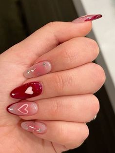 Cherry Jelly Nails, Red Jelly Nails Design, Summer Jelly Nails, Cute Jelly Nails, Jelly Nails Designs, Nails Jelly, Hello Nails, Cherry Nails, Korean Nails