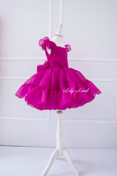 Princess Style Summer Gown With Ruffles, Sleeveless Organza Pageant Dress For Party, Fitted Ruffles Fairy Dress For Pageant, Fitted Fairy Dress With Ruffles For Pageant, Sleeveless Organza Princess Dress For Party, Summer Organza Princess Dress For Dress-up, Pink Princess Organza Dress, Summer Party Pageant Dress With Ruffles, Organza Princess Dress For Parties