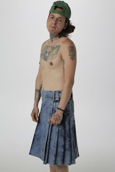 The Stonewash Blue Denim Kilt features a classic denim look complete with iconic stitching and a stonewashed color gradient. There are pleats on the side that help enhance the look.  #StoneWashBlueDenimKilt #BlueDenimKilt #Kilt #StoneBlueDenimKilt #DenimKilt #KiltsForSalae #StoneDenimKilt #KiltsForMen #ScottishKilts #Fashion #MensStyle #MensFashion #Fashion Kilt Pattern, Kilts For Men, Kilts For Sale, Leather Kilt, Utility Kilt, Scottish Kilts, Men In Kilts, Color Gradient, First Choice