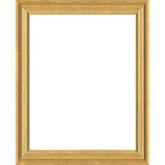 an empty gold frame on a white background