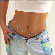 Jóias Body Chains, Waist Jewelry, Body Chains, Belly Jewelry, Streetwear Summer, Belly Chain, Waist Chain, Chain Belt, Body Chain Jewelry