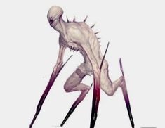 an alien creature with sharp legs and claws