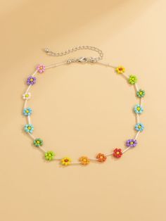 Color: Multicolor Gender: Women Material: Plastic Magnetic: No Details: Flowers Style: Vacation Product Measurements in cm : Size Length one-size 38-43 Multicolor Round Beads Flower Necklace For Summer, Trendy Multicolor Flower Necklace With Colorful Beads, Multicolor Beaded Necklace With Flower Charm For Summer, Trendy Multicolor Beaded Flower Necklace, Multicolor Flower Decorated Jewelry For Spring, Spring Multicolor Flower Necklace With Colorful Beads, Spring Multicolor Floral Jewelry, Spring Multicolor Flower Decorated Jewelry, Trendy Multicolor Flower Necklace For Summer