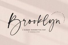 the word brooklyn written in black ink