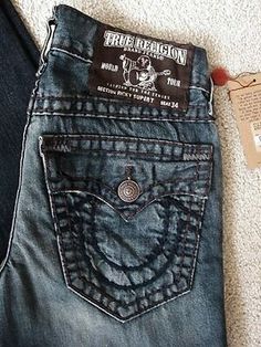 Baggy Jeans Brands, Baggy True Religion Jeans, Cookies Clothing, True Jeans, Affliction Clothing, 00s Mode, Ebay Account, Cotton Clothes, Cute Pants