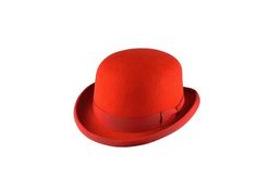 Red Formal Hat For Winter, Winter Formal Red Hat, Red Formal Winter Hat, Formal Winter Red Felt Hat, Red Short Brim Fedora For Formal Occasions, Classic Red Formal Felt Hat, Classic Red Felt Hat For Formal Occasions, Red Wool Felt Hat With Curved Brim, Classic Red Fedora Felt Hat