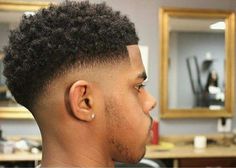 Man Haircut Fade, Taper Fade Afro, Black Man Haircut, Afro Hair Fade, Men Fade Haircut Short