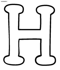 the letter h is made up of black and white lines on a white background,