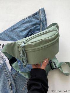 BagForLove - Adjustable Green Casual Fanny Pack with Medium Size Product Description Color Green Bag Size Medium Pattern Type Plain Type Sling Bag Composition 100% Polyester Material Polyester Size Chart INCH CM Strap Length Bag Height Bag Width Bag Length 47.2 inch 5.1 inch 3.9 inch 11.4 inch Strap Length Bag Height Bag Width Bag Length 120 cm 13 cm 10 cm 29 cm Details Pictures Similar Products h2 { text-align: center; } /* æ¢è¡ */ li{ white-space: normal; word-break: break-all; word-wrap: break-word; } .red-box { width: 100%; display: flex; flex-direction: row; flex-wrap: wrap; justify-content: center; } .red-box > div { width: 190px; height: 250px; margin: 10px; } .red-box > div > a > img { width: 190px; height: 250px; } .size-box { width: 100%; margin: auto; white-space: nowrap; } .t Casual Green Belt Bag For Everyday Use, Casual Green Chest Bag For Everyday Use, Casual Green Belt Bag, Casual Green Chest Bag For Travel, Solid Belt Bag With Pockets For School, Casual Green Chest Bag With Cell Phone Pocket, Casual Belt Bag For School, Trendy Belt Bag With Adjustable Strap For Outdoor Activities, Casual Pouch Chest Bag With Adjustable Strap