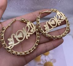 This is a Handmade item. Material:           Hoop EarringsBamboo size:  40mm, 50mmPlating:             Silver/Gold/Rose GoldMaterial: All types of metals are available, Contact us for change in metal. 14K Gold or White Gold or Platinum or Rose Gold. (100% Real) Everything is available. Contact me. → [How to process the order]1. Please tell us the name in the 'Box' AboveExample 1:-  Jasmin 2. Now, click on “Pay with Paypal” . At the checkout page, you can choose to either pay with your paypal acc Customized Hoop Earrings For Anniversary, Customized Elegant Hoop Earrings, Personalized Party Earrings, Customized Elegant Earrings, Customized Elegant Round Earrings, Earrings Name, Arabic Necklace, Gold Initial Ring, Monogram Bracelet