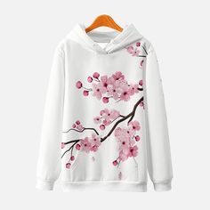 Kawaii Cherry Blossom, Kawaii Cherry, Kawaii Lifestyle, Cherry Blossom Design, Cherry Blossom Print, Baby Tees Y2k, Chic Shirts, Flared Sleeves Top, Blossom Print