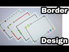 three different types of border designs on white paper