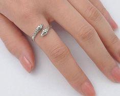 Snakes Ring - Double Wrap Couples Eternity & Unity  Ring - Adjustable Ring in Sterling Silver, Lover Adjustable Snake Ring For Promise, Adjustable Sterling Silver Snake Ring For Weddings, Adjustable Snake Shape Promise Ring, Unity Ring, Family Ring, Family Rings, Casting Jewelry, Pompano Beach, Snake Ring