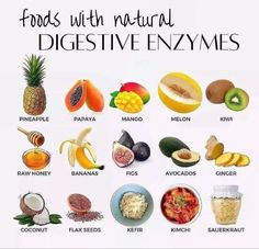 Food Health Benefits, Makanan Diet, Food Charts, Healthy Lifestyle Food, Holistic Nutrition, Healing Food, Digestive Enzymes, Food Facts, Improve Digestion